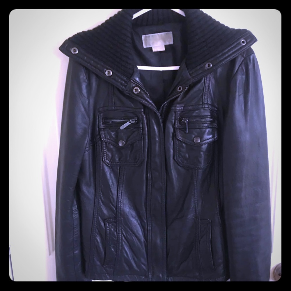 Michael Coors leather coat